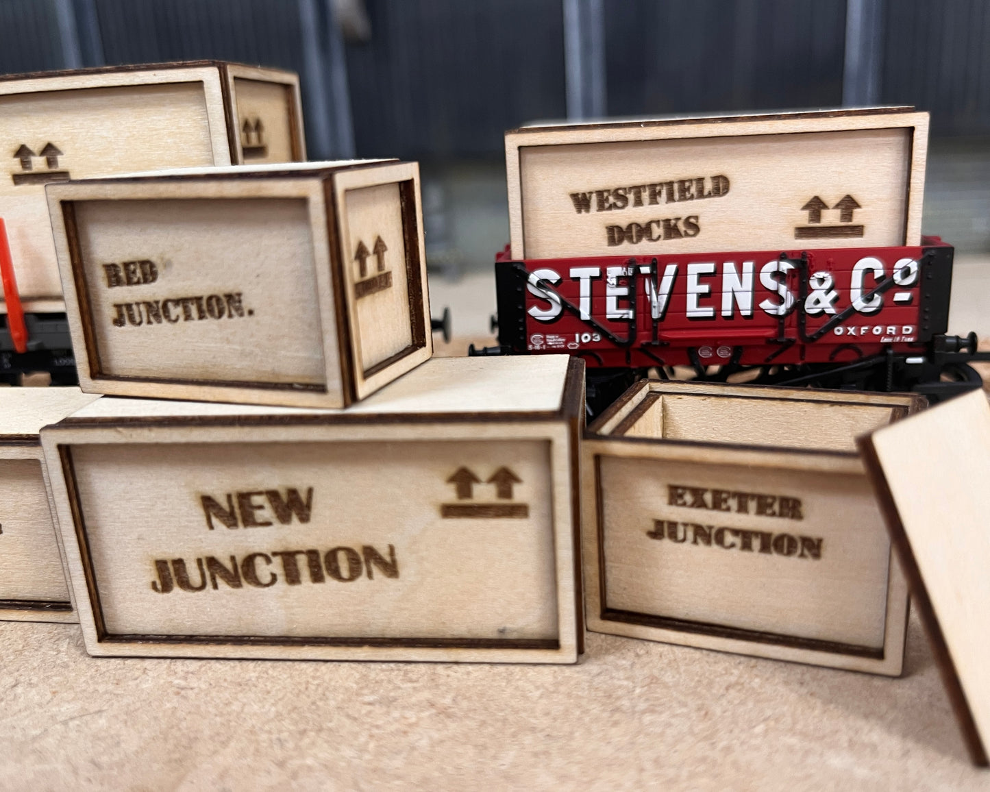 Personalised Wooden Crates - Laser Cut