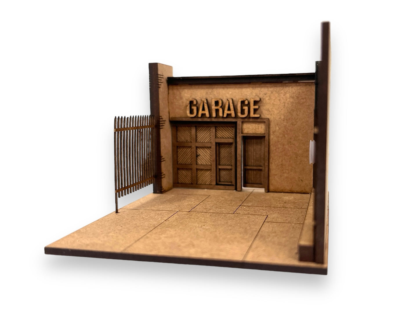Low Relief Corner Garage - Laser Cut