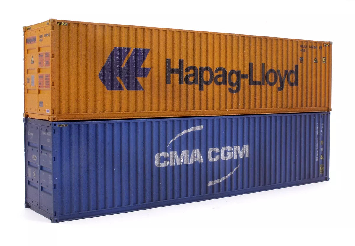 Dapol 4F-028-115 OO Gauge 40 Ft Hapag LLoyd & CMA - Factory Weathered