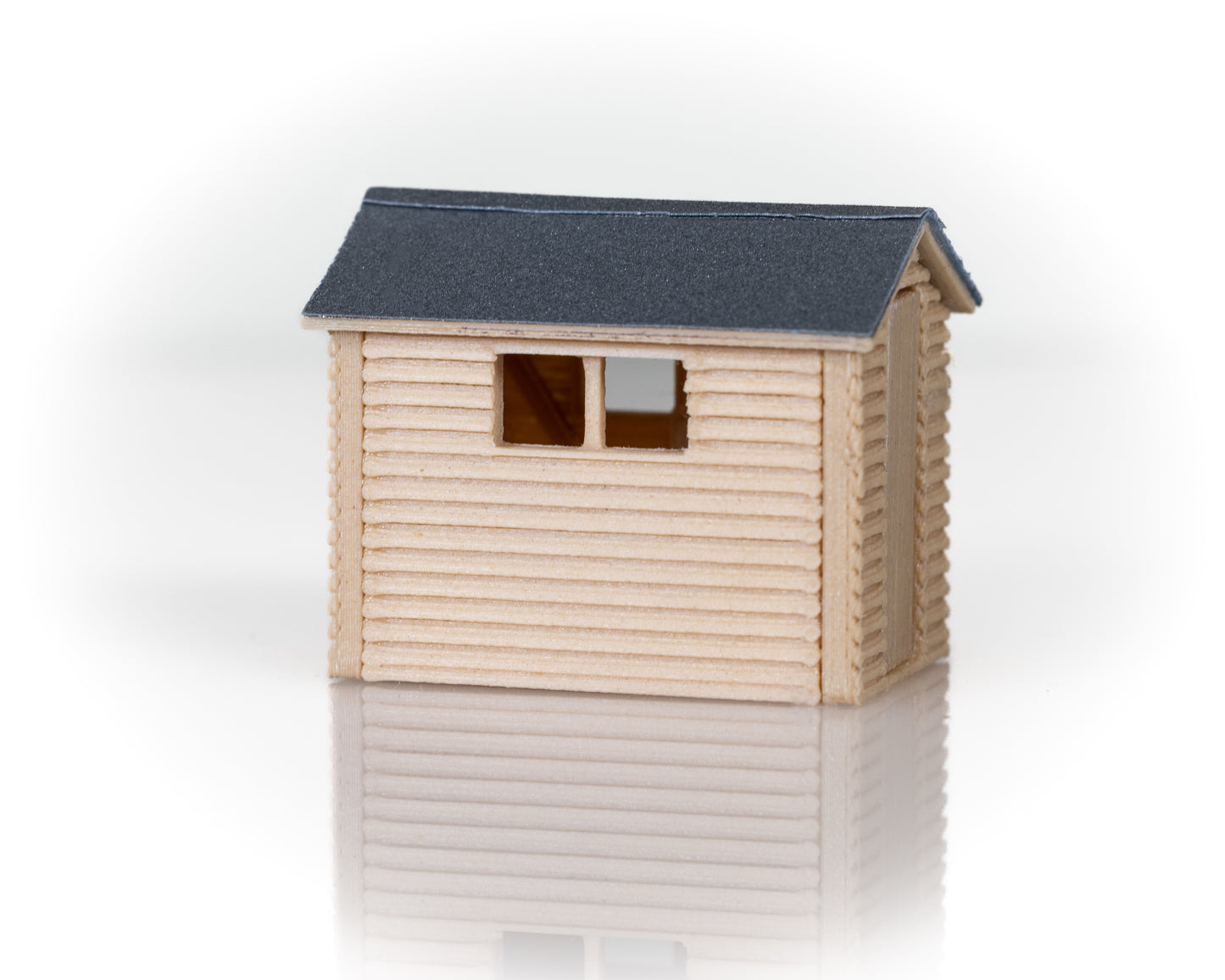 8'x6' Apex Garden Shed - Double Windows - OO Gauge