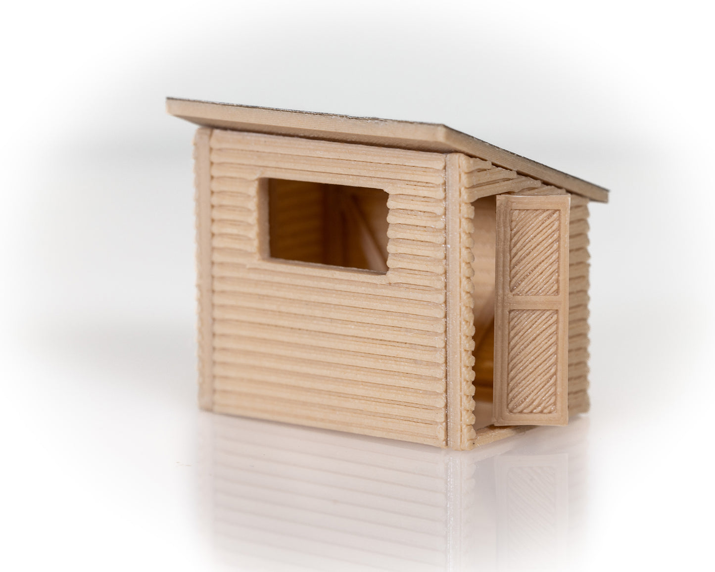 8'x6' Pent Roof Garden Shed - One Window - OO Gauge
