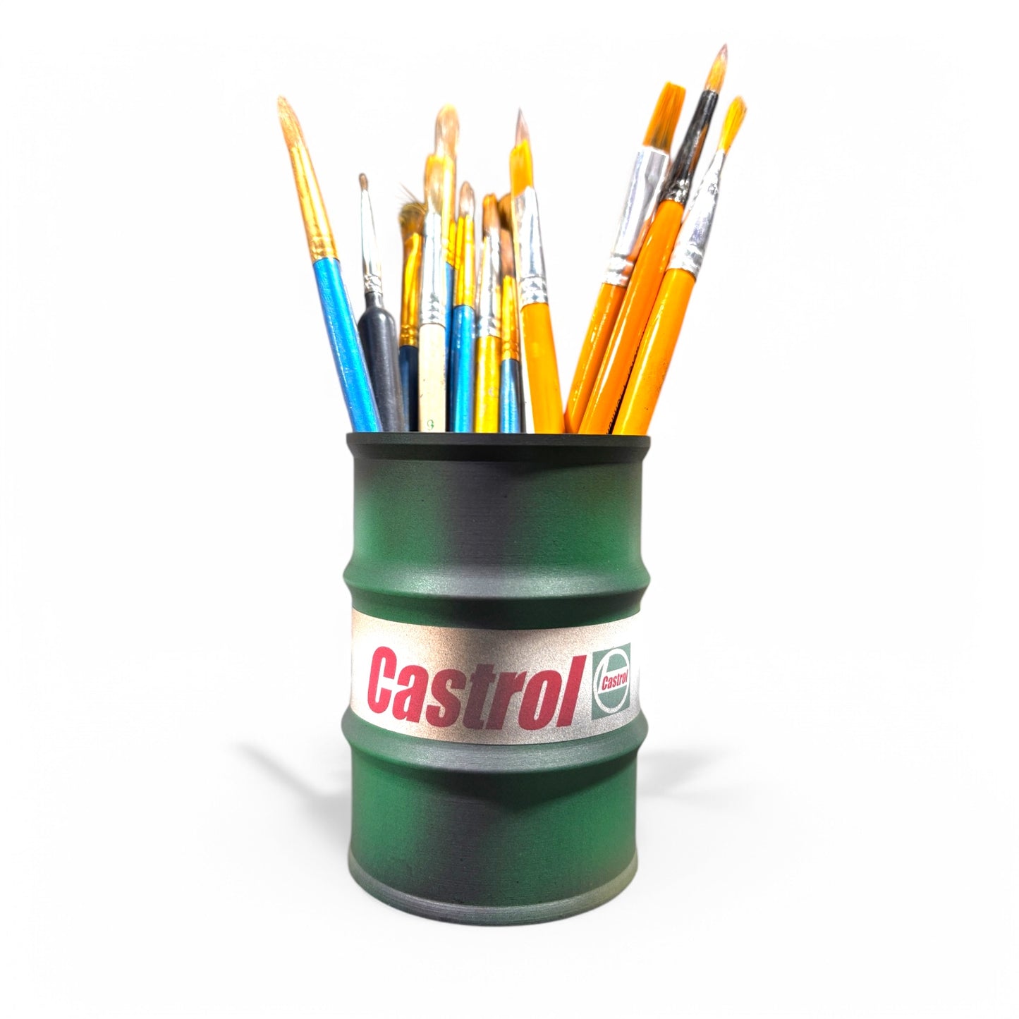 Paint Brush or Pen Pot - Castrol Oil Drum