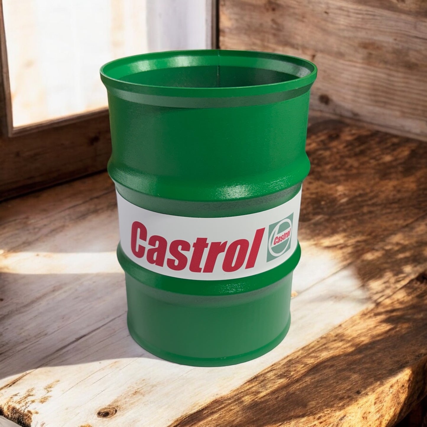 Paint Brush or Pen Pot - Castrol Oil Drum