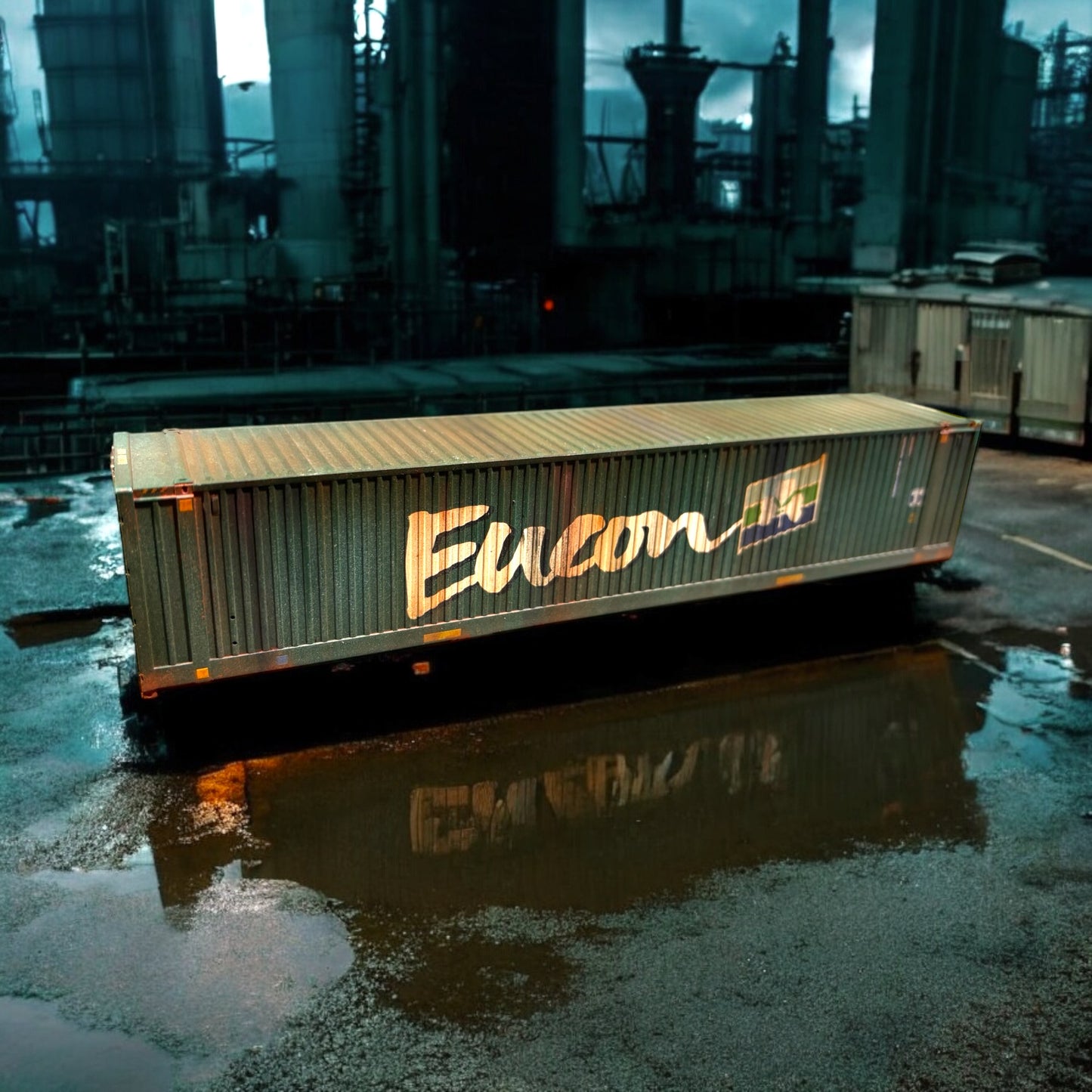 Dapol 40ft Shipping Container 'Eucon' Weathered by Bunters Yard