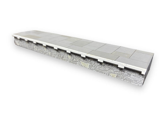 model railways platform with etched stone facing