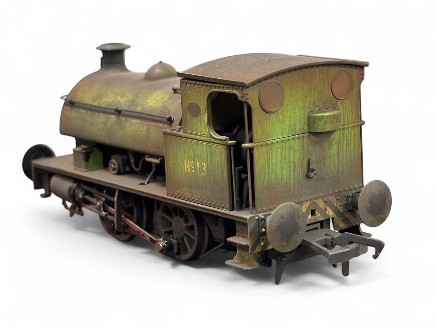 Dapol 4S-024-008 Hawthorn Leslie 0-4-0 Yellow Chevrons Heavy Weathered