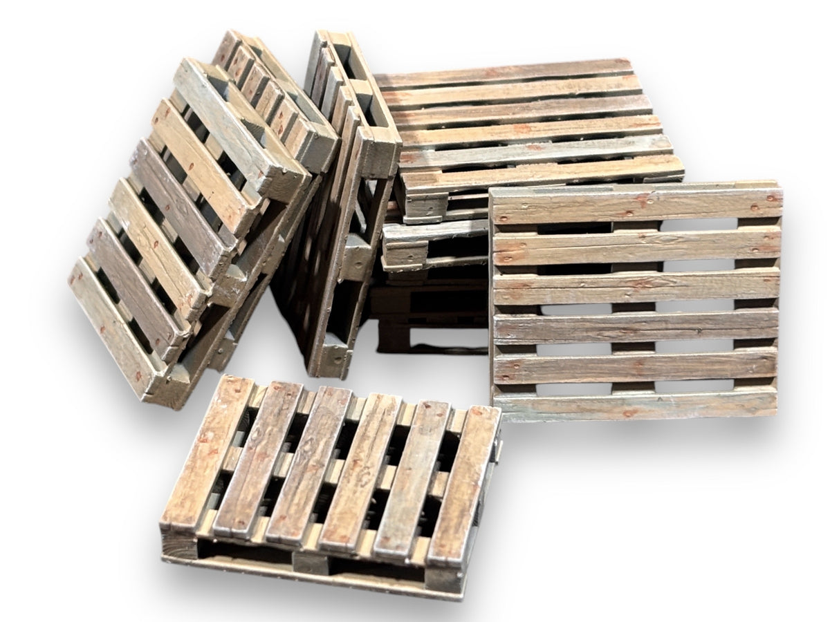 O Scale Pallets Shipping Pallets - Weathered Wood - O Gauge – Bunters Yard