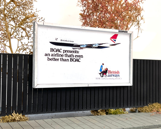 Billboard Advertisement BOAC/British Airways - OO Gauge