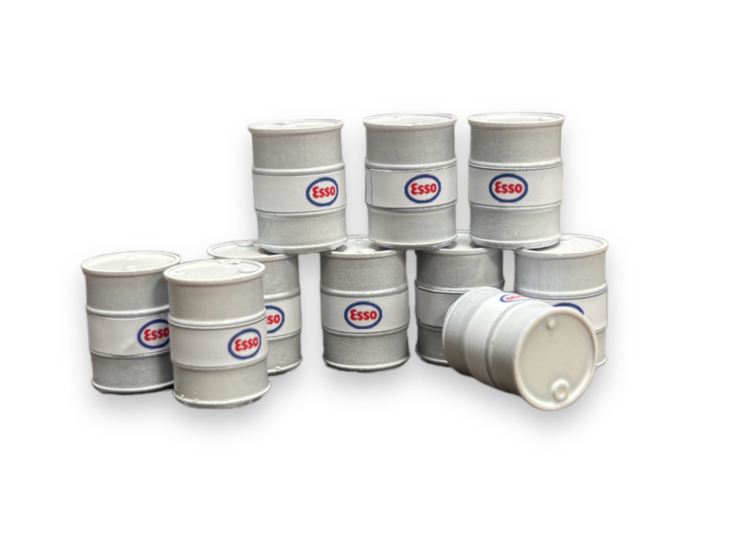 Esso Oil Drums - Pristine White - OO Gauge – Bunters Yard