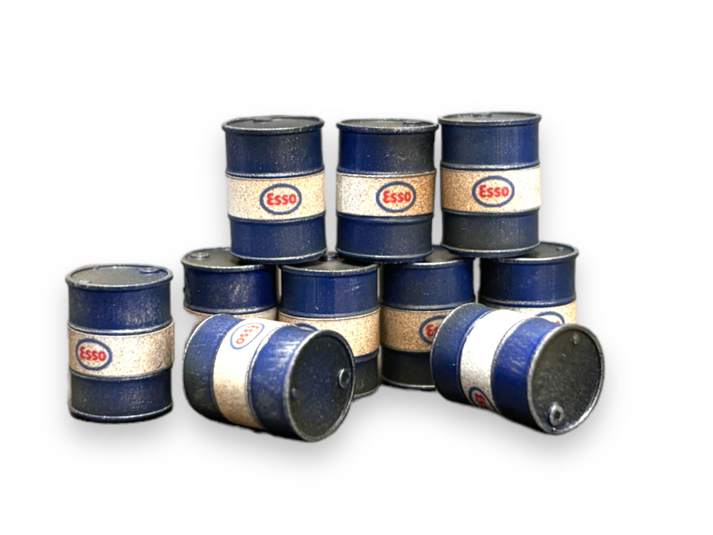 Esso Oil Drums - Weathered Blue - OO Gauge