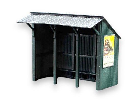 Corrugated Tin Shelter Large with Shingle Roof- OO