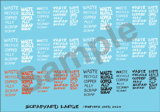 O Gauge Waterslide Scrapyard Themed Decals