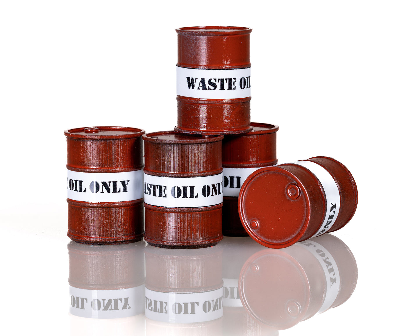 Waste Oil Drums - Red - OO Gauge