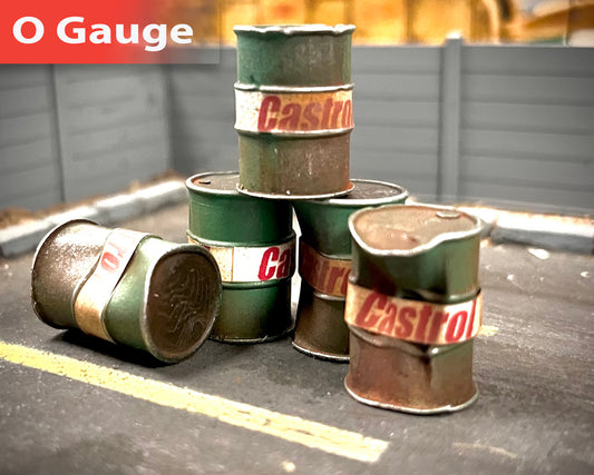 Castrol Oil Drums - Premium Weathered - O Gauge