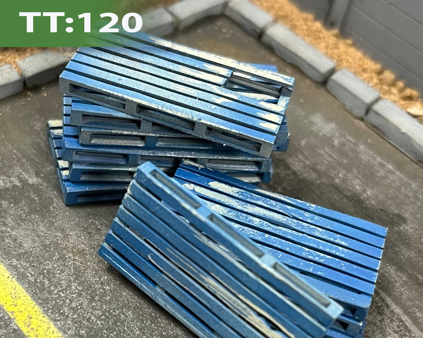 Shipping Pallets - Blue Weathered - TT:120