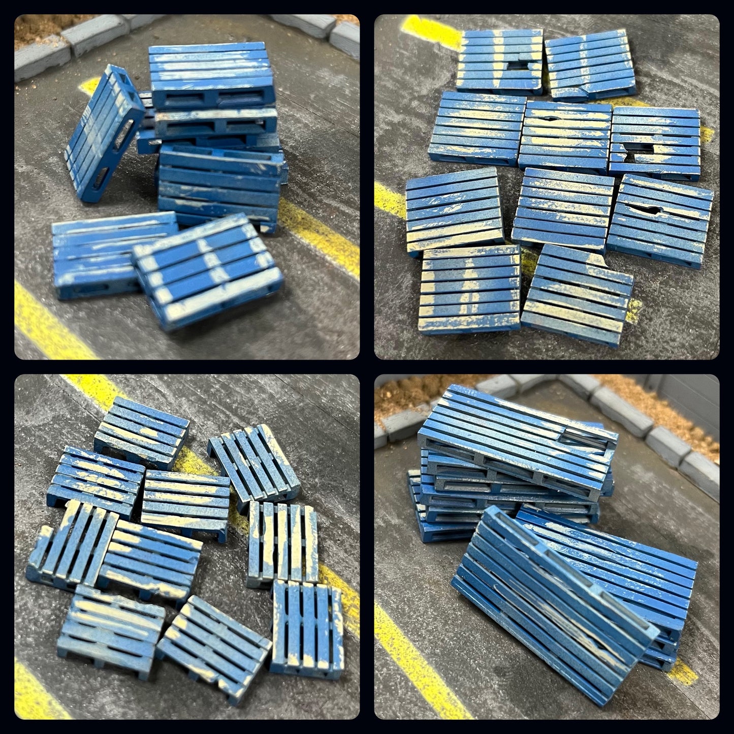 Shipping Pallets - Blue Weathered - OO Gauge