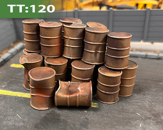 Dented Rusty Oil Drums - Premium Weathered - TT:120