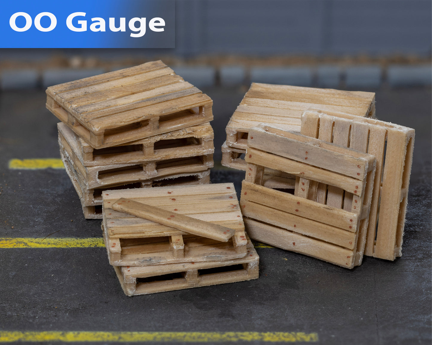Shipping Pallets - 'Real Wood' Weathered - OO Gauge