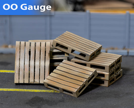 Shipping Pallets - Weathered Wood - OO Gauge